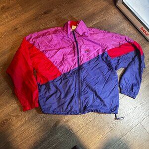 Vintage Nike Jacket Mens L Purple Y2K Logo Windbreaker Track Nylon Running Gym